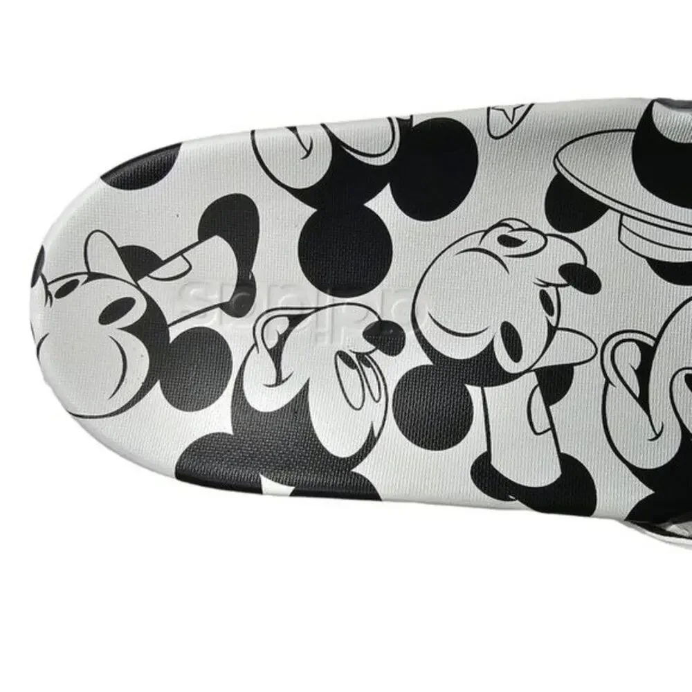 NWT Adidas Slides Mens Size 12 Disney Mickey Mouse Adilette Comfort Black White - Picture 12 of 15